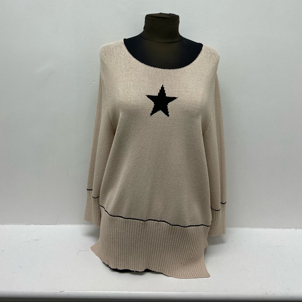 Tan Star Sweater